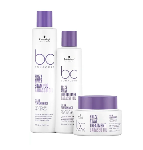 Kit Schwarzkopf Professional Bc Bonacure Clean Performance Frizz Away Trio(3 Produtos)
