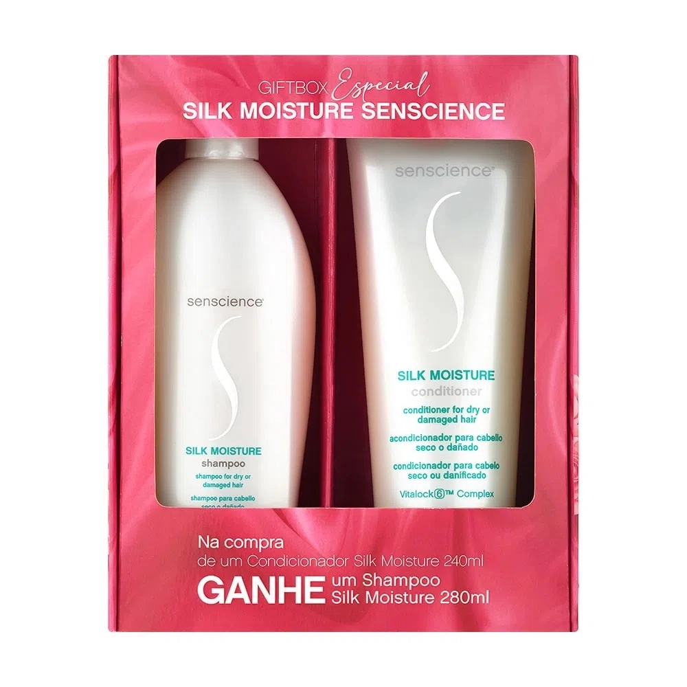 Kit Senscience Silk Moisture Condicionador 240ml+ Shampoo 280ml