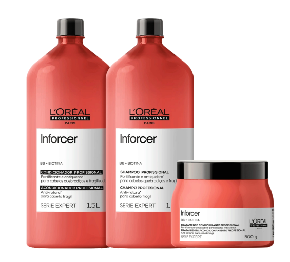 Kit L'Oréal Professionnel Inforcer Serie Expert Salon Trio (3 Produtos)