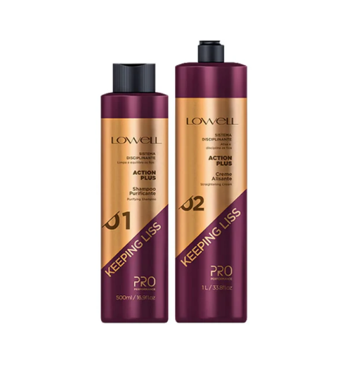 Kit Lowell Keeping Liss Sem Formol - Shampoo 500ml + Creme 1000ml
