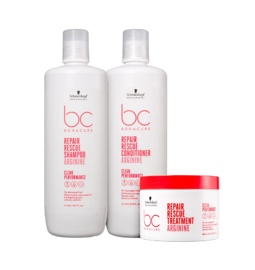Kit Schwarzkopf Professional BC Bonacure Clean Performance Repair Rescue Trio (3 Produtos Grandes)