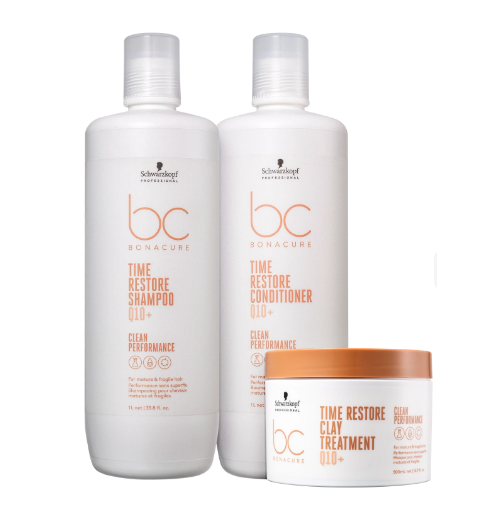 Kit Schwarzkopf Professional BC Bonacure Clean Performance Time Restore (3 Produtos Grandes)