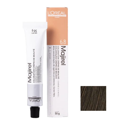 L'Oréal Professionnel Majirel 6.8 Louro Escuro Marrom - Coloração 50g