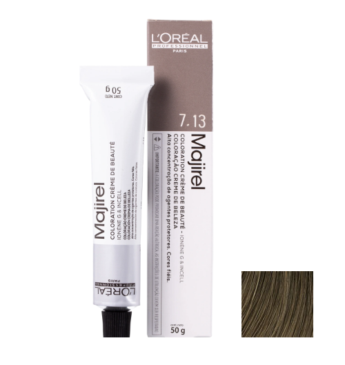 L'Oréal Professionnel Majirel 7.13 Louro Acinzentado Dourado - Coloração Permanente 50g