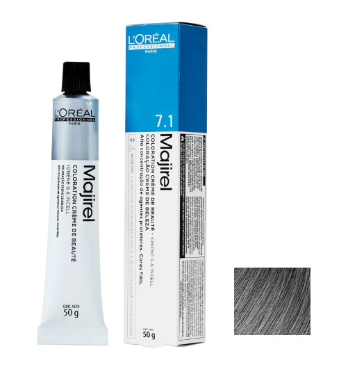 L'Oréal Professionnel Majirel 7.1 Louro Acinzentado - Coloração 50g