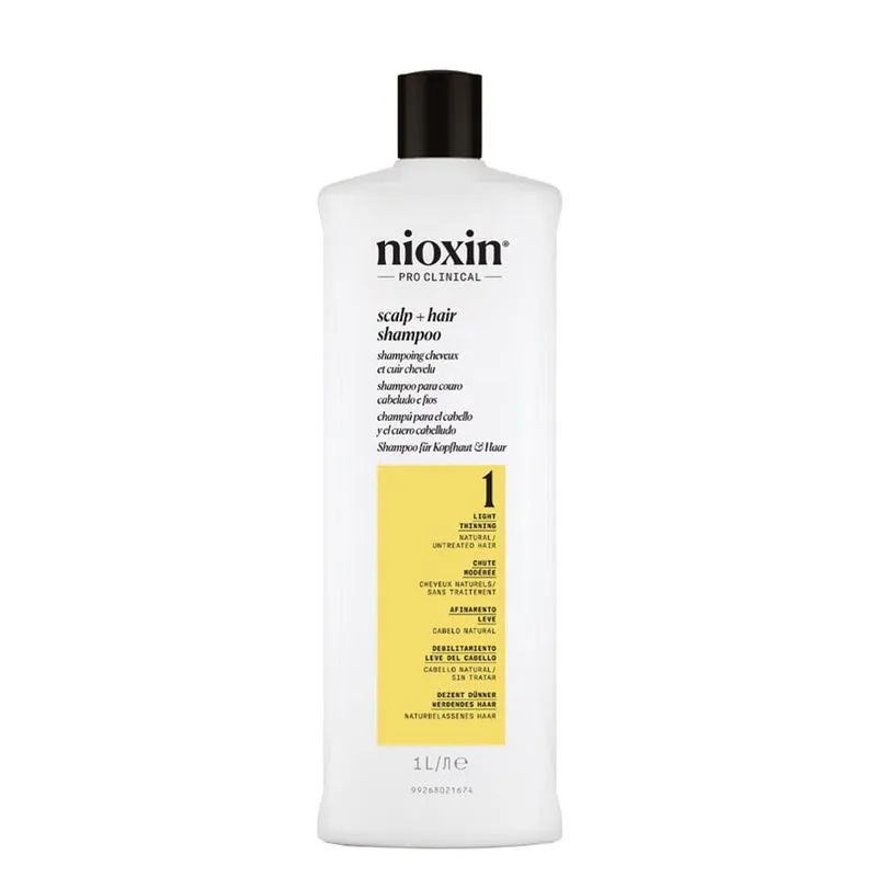 Nioxin Sistema 1 - Shampoo Contra Afinamento Capilar 1L