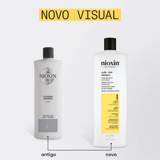 Nioxin Sistema 1 - Shampoo Contra Afinamento Capilar 1L