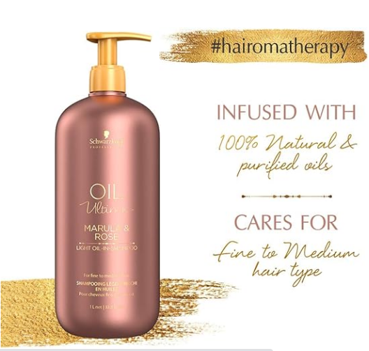 Schwarzkopf Professional Oil Ultime Marula & Rose Light - Shampoo 1000ml