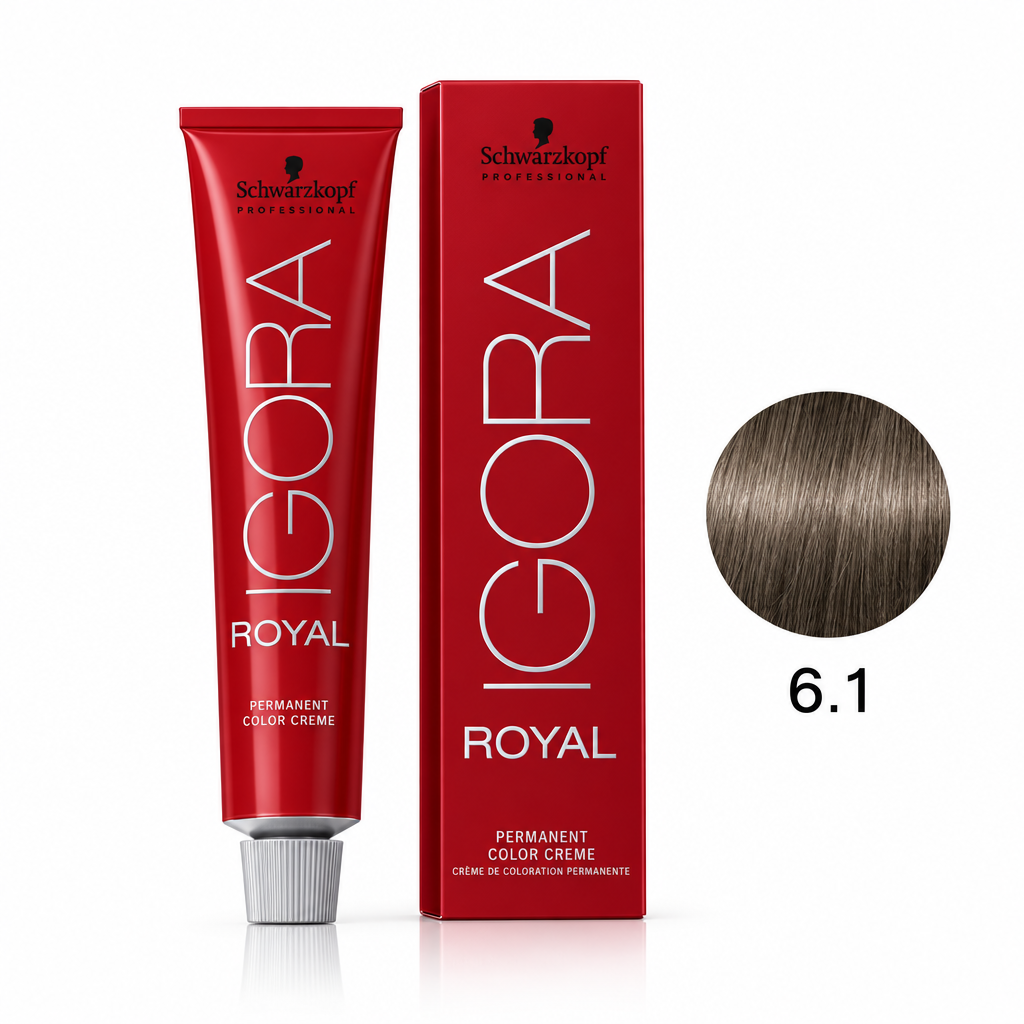 Coloração Igora Royal 6-1 Louro Escuro Cinza 60g