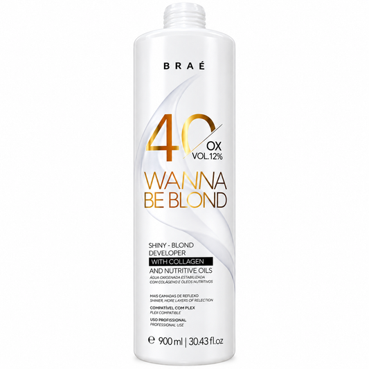 BRAÉ Wanna Be Blond 12% - Água Oxigenada 40 Volumes 900ml
