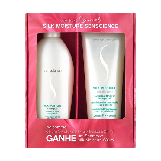 Kit Senscience Silk Moisture Condicionador 240ml+ Shampoo 280ml