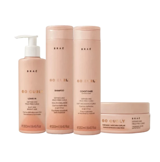 Kit BRAÉ Go Curly Home Care Glow Squad (4 Produtos)