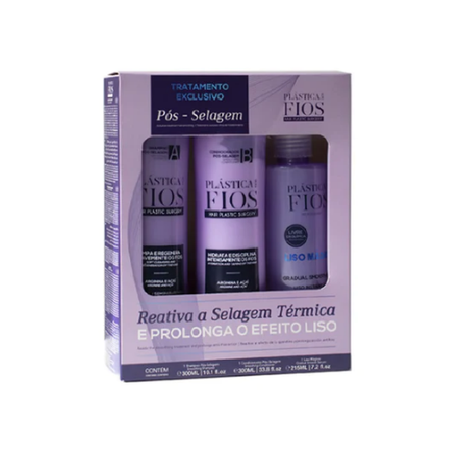 Kit Pós Selagem Cadiveu Professional Plástica dos Fios (3 Produtos)