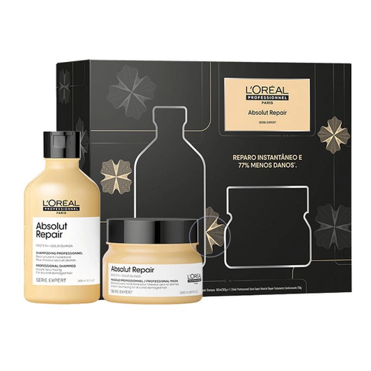Kit L'Oréal Professionnel Serie Expert Absolut Repair Gold Quinoa - Shampoo 300ml e Máscara 250ml
