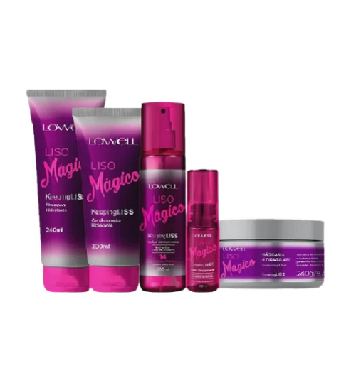Kit Lowell Keeping Liss Liso Mágico Full (5 Produtos)