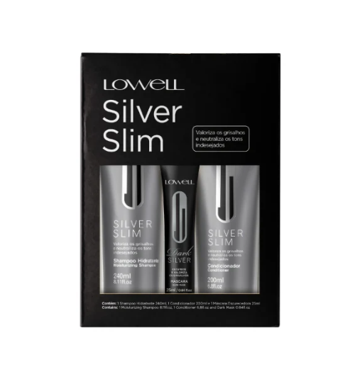 Kit Lowell Slim Silver Dark (3 Produtos)