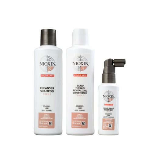 Kit Nioxin Trial Sistema 3 de Tratamento Contra Afinamento Capilar (3 Produtos)