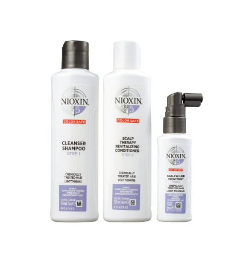Kit Nioxin Trial Sistema 5 de Tratamento Contra Afinamento Capilar (3 Produtos)