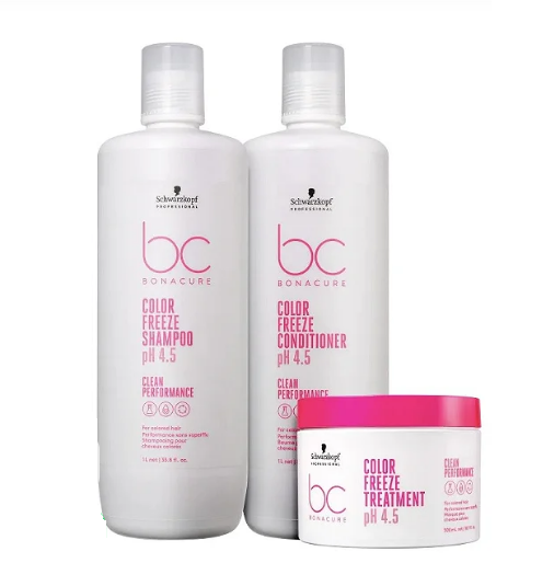 Kit Schwarzkopf Professional BC Bonacure Clean Performance Color Freeze Trio (3 Produtos Grandes)