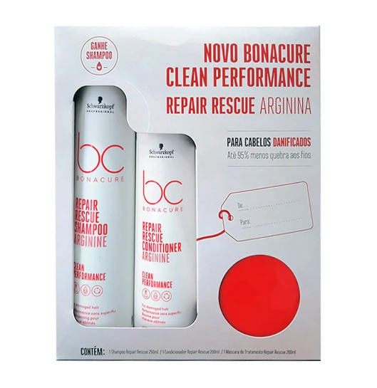 Kit Schwarzkopf Professional BC Bonacure Clean Performance Repair Rescue Trio (3 Produtos)