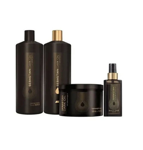 Kit Sebastian Dark Oil Sh + Cond 1l + Mask 500ml + Óleo 95ml