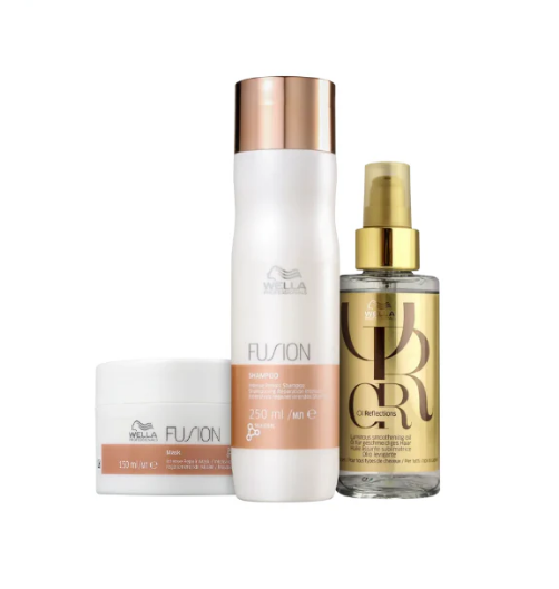 Kit Wella Professionals Fusion & Oil Reflection (3 Produtos)