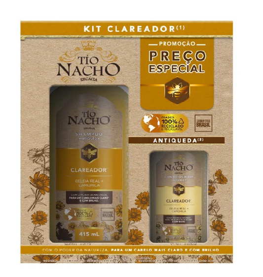 Kit Shampoo Tío Nacho Clareador 415ml + Condicionador 200ml