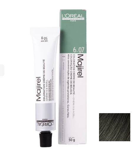 L'Oréal Professionnel Majirel 6.07 Louro Escuro Natural - Coloração 50g
