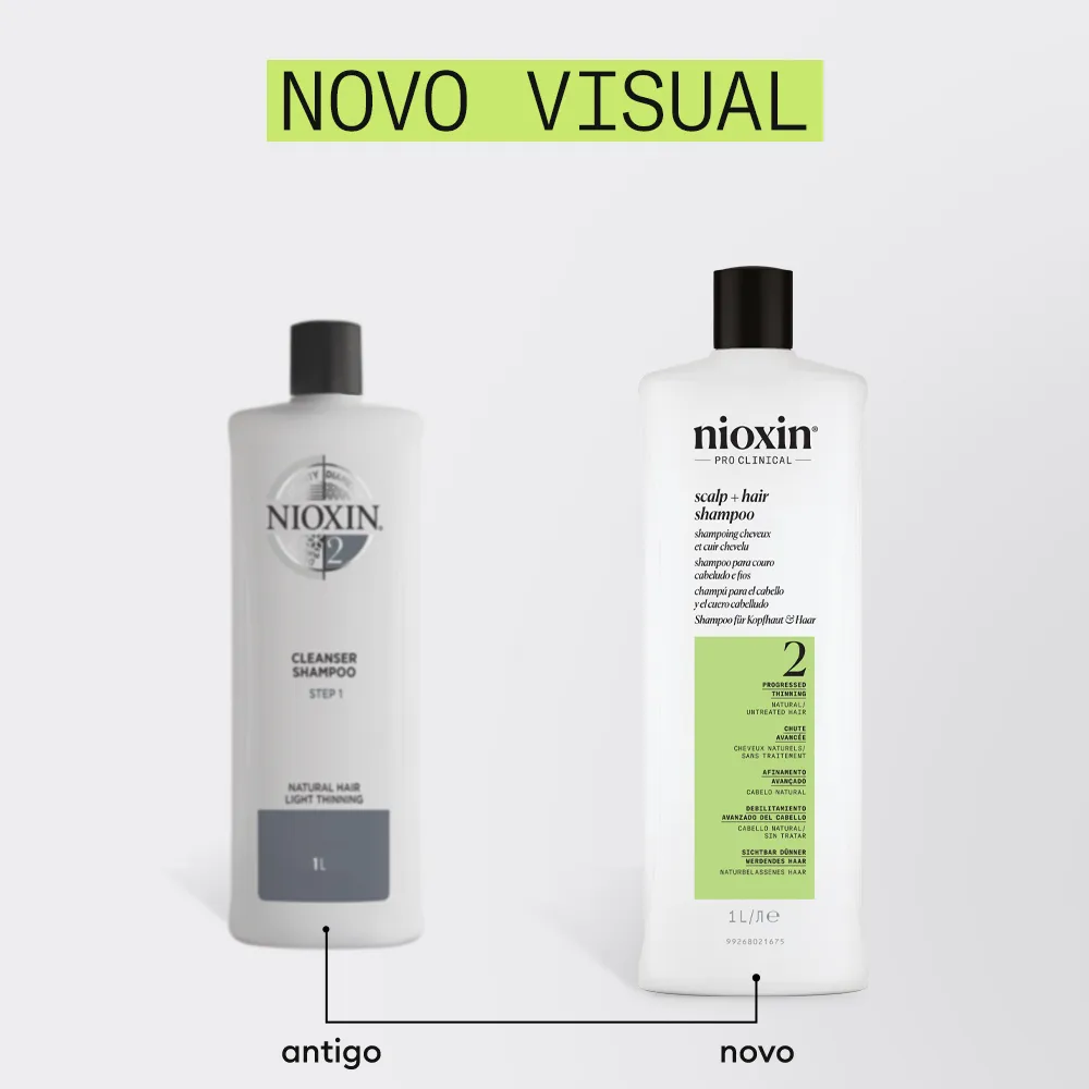 Nioxin Sistema 2 - Shampoo Contra Afinamento Capilar 1L