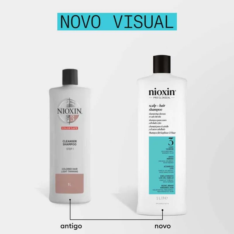 Nioxin Sistema 3 - Shampoo Contra Afinamento Capilar 1L