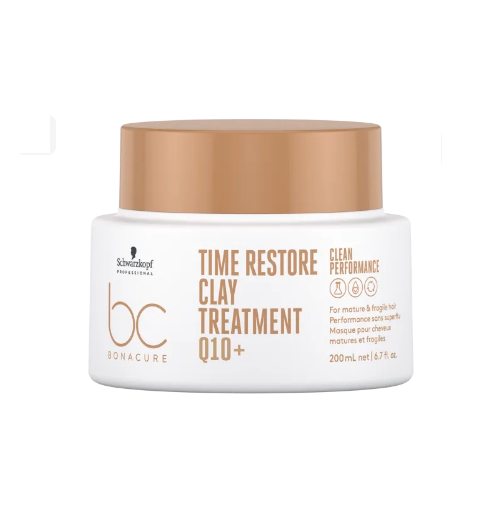 Schwarzkopf Professional BC Bonacure Time Restore Clay Q10+ Máscara Capilar 200ml - Promoção