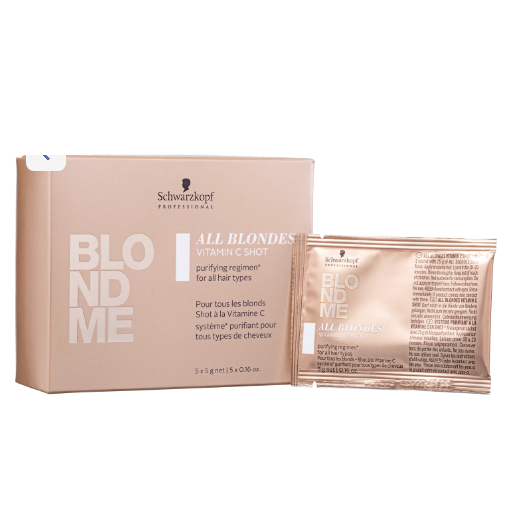 Schwarzkopf Professional BlondMe Shot de Vitamina C para Todos os Loiros - Sachê Capilar 5x5g