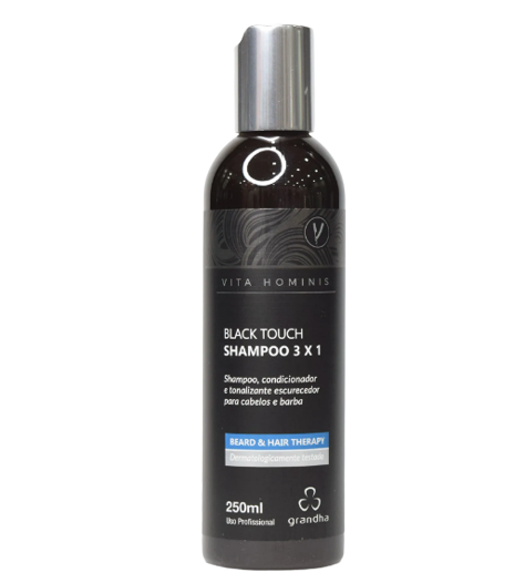 Grandha Vita Hominis Black Touch - Shampoo Tonalizante 3x1 250ml
