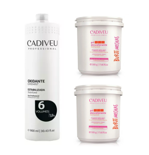 Kit Cadiveu 2x Pó Buriti + 1x Oxidante 06v