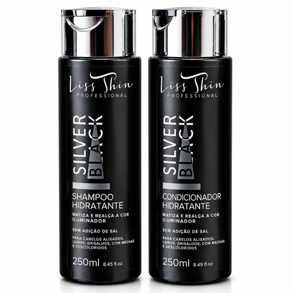 Kit Com - 1 Shampoo E 1 Condicionador Matizador Silver Black