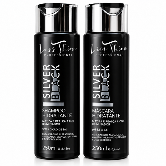 Kit Com 1 Shampoo E 1 Máscara Matizadora Silver Black