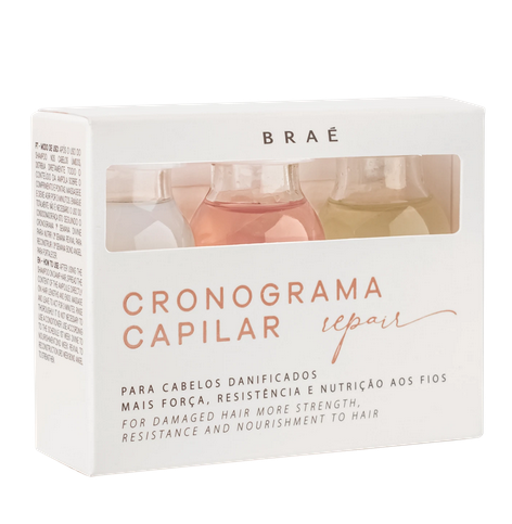 Kit BRAÉ Cronograma Capilar Repair - Ampola Capilar 3x13ml