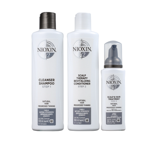 Kit Nioxin Loyalty Sistema 2 de Tratamento Contra Afinamento Capilar (3 Produtos)