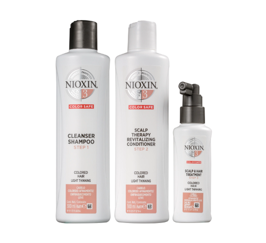 Kit Nioxin Loyalty Sistema 3 de Tratamento Contra Afinamento Capilar (3 Produtos)