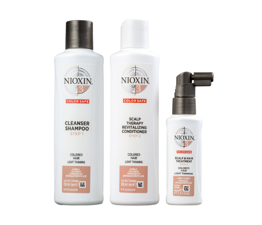 Kit Nioxin Trial Sistema 3 de Tratamento Contra Afinamento Capilar (3 Produtos)