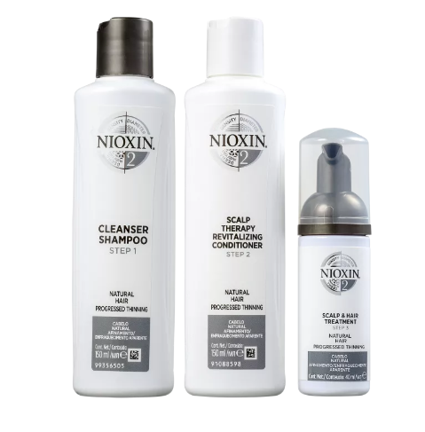 Kit Nioxin Trial Sistema 2 de Tratamento Contra Afinamento Capilar (3 Produtos)