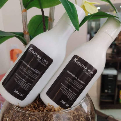 Keratina Pró Shampoo e Condicionador 300ml